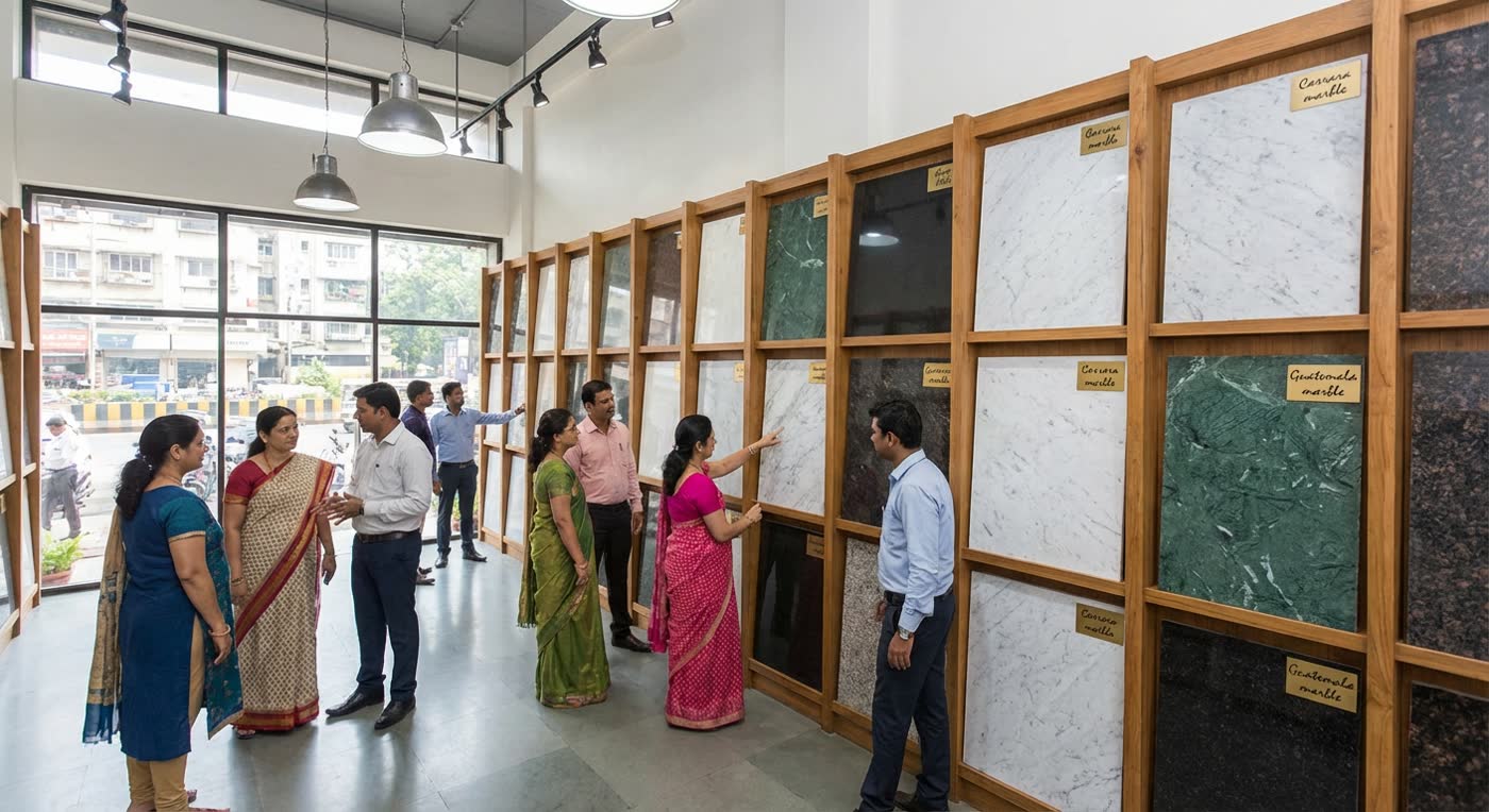 Large format porcelain slabs
